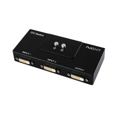 이지넷 2 1 DVI 모니터선택기 (NEXT-DVI202SW), 1개, 단일색상
