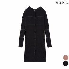 비키 펀칭 라운드 버튼 롱 가디건 (TYCCI2922)_J4O1