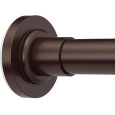 SUNALLY 샤워 커튼 봉 조절 가능한 81.3-119.3cm 32-47인치 스프링 텐션 스테인리스 스틸 텔레스코핑 욕실용 드릴 없음 미끄럼 방지 녹 블랙, Bronze, 32-47 Inch