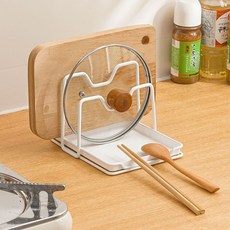 냄비뚜껑 정리 도마 수납 주방 조리도구 거치대 white, 본상품선택, 1개