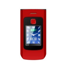 YeeMI K21 4G 견고한 기능 휴대폰 2.6 인치 화면 대형 단추 플립 듀얼 SIM 스크린 6800mAh 배터리 풀 밴드, Red