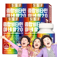 순수식품 SSF 종합비타민 미네랄 20, 90정, 4개