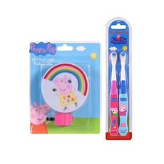 Peppa Pig Night Light LED Plug-in Light for Kids & Toothbrush Bedtime Bundle