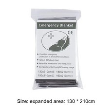 열 침낭 휴대용 슬리핑 패드 알루미늄 필름 방풍 방수 비비 자루, 12.E Silver 130X21.., 1개