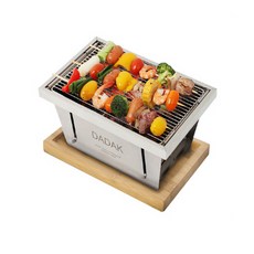 카서스 꾸버스 다닥 SML 바베큐그릴 캠핑 접이식 스텐 휴대용 숯불 직화 미니 화로대 1개