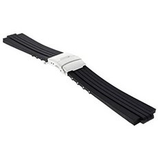 Ewatchparts New 24MM 10MM Silicone Rubber Diver Strap Band for ORIS TT1 Williams F1 Black PROD22000