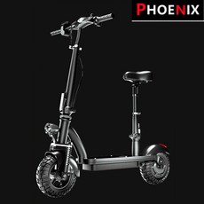PHOENIX 전동킥보드 성인용 접이식 전동스쿠터 충전식 전기자전거 전기 스쿠터 대리운전 배달용 출퇴근용, 고급형 6A (10-15KM)