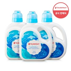 더블하트 유아용 섬유세제 본품 1200ml, 3개