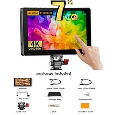 Desview 카메라 필드 모니터 5.5 인치 터치 스크린 비디오 모니터 고휘도 IPS HDR 3D-Lut 지지대 4K HDM, 06 R7II HDMI, 06 R7II HDMI