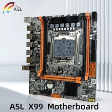ASL 키트 제온 X99 마더보드 서버 인텔 E5 지지대 LGA 2689 V4 2673 2650 CPU DDR4 RAM SATA NVME M2 슬롯, 1) 마더 보드