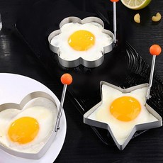 스텐 예쁜 계란틀 토스트 달걀 후라이 모양틀 별 하트 꽃모양, 1개