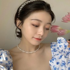 지그재그진주목걸이