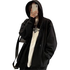 끌리는일상 남녀공용 오버핏 데일리 후드집업