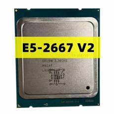 정품 제온 E5 2667 v2 3.3Ghz 8 코어 16 스레드 25MB 캐시 SR19W 130W CPU 프로세서 LGA 2011, 한개옵션0