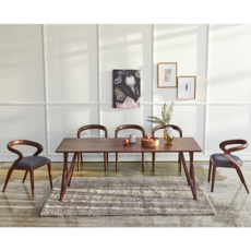 퍼니 월넛 원목 6인용 식탁세트 / 호두나무 원목, 식탁1850 SET(의자3개/1450 벤치 1개)