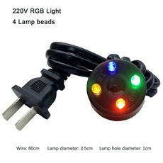 어항 수족관 방수 조명 미니 원형 램프 LED 수중 컬러 펌프 분수 장식 다이빙, B 4 Plug RGB, 8) B 4 Plug RGB, 1개