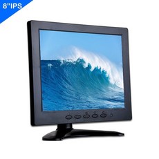 산업용 모니터 ZHIXIANDA 8 IPS 1024x768 HDMI VGA AV BNC 입력 자동차 카메라 CCTV DVR 현미경 LCD LED, 검정