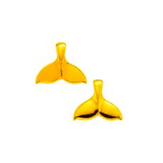 고래꼬리24k금귀걸이