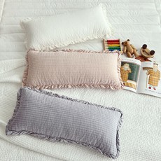 올리버하우스 힐링 순면 피그먼트 베개커버 30X70 프릴 일반 2Type 3color