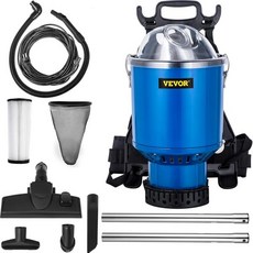 VEVOR 백팩 진공 청소기 4L 상업용 헤파 여과 백 1000W 휴대용 330 x 580 mm 핸드헬드 18m 연장 케이블