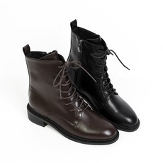 여성데일리레이스업플랫워커부츠