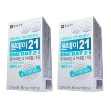 종근당건강 원데이21 멀티비타민 & 미네랄, 60정, 2개