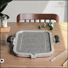고기불판 원형 사각 돌구이판 삼겹살구이 손잡이불판 삽겹살판, 원형 돌구이판 중