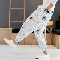칼림바 캠핑의자 1+1 남성 패션 인쇄 하렌 바지 빈티지 남성 바지 중국 스타일 345