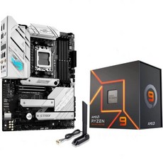 마이크로센터 AMD Ryzen 9900X 12코어 24스레드 언락 데스크톱 프로세서 번들과 ASUS ROG Strix B650A 게이밍 WiFi 6E AM5 LGA1718 70, AMD Ryzen 9 7900X + ASUS ROGS - 라이젠9900x