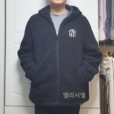 [MLB] 엘리시엘 NY 집업 후리스 엠엘비후리스 오버핏 후드 후리스