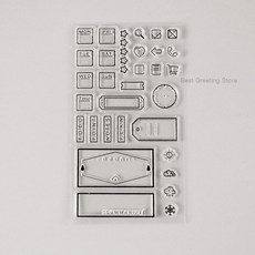 Clear weekday stamps bullet 저널 스탬프 office planner to do stamps 여행자 노트 액세서리, 단일