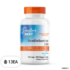 닥터스베스트 벤포티아민 150mg 베지 캡 비건 글루텐 프리, 13개, 120정