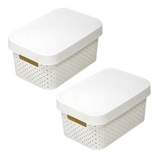커버 바스켓, 아이보리, 소(15 x 23.5 x 12.5 cm), 2개 아이보리, 2개