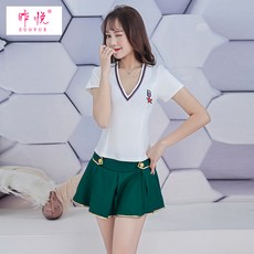여름 마사지사 여성 발마사지 마찰함 양생 회소 진열함 스커트 유니폼 족욕을, L 그린