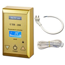 우리엘전자 UTH-200 골드 난방필름 온도조절기 전문시공업체 상담환영 타업체AS가능, UTH-200+습식센서+파워코드선, 1개