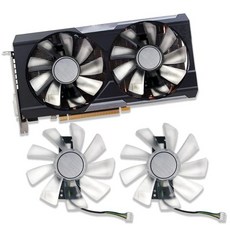 Dotodo GAA8B2UGAA8S2U 그래픽 카드 쿨러용 4핀 GPU 팬 사파이어 R9 380 380X 2g4G D5 교체 흰색 1개 Marke 638489, Weiß/ 2 Stück