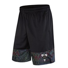 짐볼 루즈핏 바지 농구 반바지 무릎을넘기는 훈련 러닝 헬스 트레이닝바지 빠른건조 5부바지 스트리트볼 스트릿 남성, C02-815코비