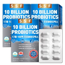 순수식품 100억보장 프로바이오틱스 180캡슐(6개월분) 17종 생유산균 캐나다직수입 신바이오틱스 프리바이오틱스, 3개, 60캡슐