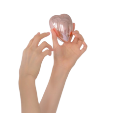 AFE 러브 하트 브러쉬 겨울철 정전기 방지 미니 빗 (파우치 미포함)