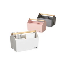 리템 팔로 바스켓 다용도 보관 정리 칸막이 바구니/우드핸들바스켓/인테리어바구니/손잡이바구니/우드손잡이/나무손잡이/북유럽바스켓/수납바구니/, 아이보리
