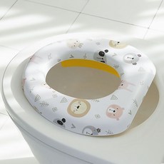 아가드 유아 변기 커버 일반형 3종 1입 거치식, 프렌즈화이트