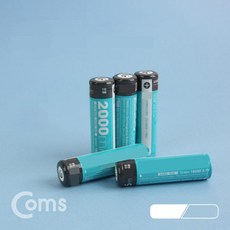 Coms 18650 보호회로 리튬이온 충전지(배터리) 2000mA 보호회로내장 65mm (1세트-2EA)