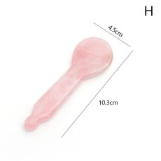 천연 로즈 쿼츠 옥 구아샤 보드 침술 마사지 페이셜 구아슈 핑크, 1개, 8.H