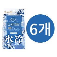 갸스비 데오드란트 바디페이퍼 30매, 아이스 비누, 6개, 294g