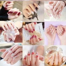 인조손톱 수제네일팁 네일연장팁 셀프네일연장 아크릴연장 손톱연장 붙이는손톱 젤연장 백스테이지는 탈착하여 착용이 가능하며 신부 임신부 웨딩 넷츠와, 01 화이트 컬러 레이스 K53