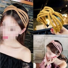 박나래 오윤아 김새론 제니 연예인 와이드 넓은 매듭 골지 니트 머리띠 헤어밴드