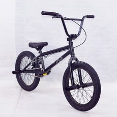묘기자전거 BMX 자전거 입문용 18인치 스트리트 익스트림 가벼운 성능 스턴트 액션, 올블랙
