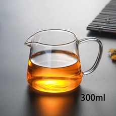 내열성 투명 유리 차 주전자 페어 컵 차하이 찻주전자 인퓨저 퓨, 7.300ml A, 1개