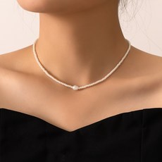 부드러운 성격 디자인의 모조 진주 목걸이 독특한 간단한 통근 패션 진주 목걸이 쇠사슬