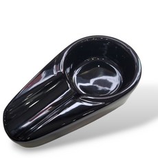 1인용 타원형 시가 레스트 Oval 시가 Ashtray 블랙, 1개